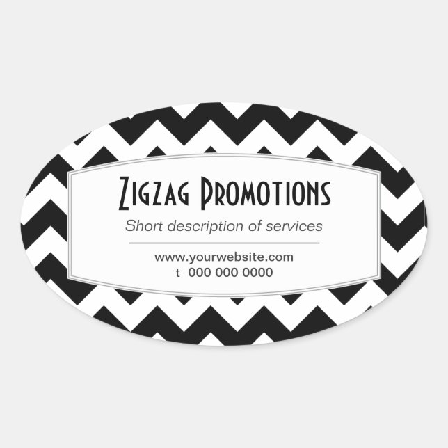 Black Chevron Promotional Sticker (Front)