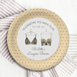 Black Chic Lace Watercolor Lingerie Bridal Shower Paper Plate<br><div class="desc">Black Chic Lace Watercolor Lingerie Bridal Shower Paper Plates Tableware features elegant black lace bras with your personalized lingerie party,  panty party or bridal shower in elegant script. Personalize by editing the text in the text boxes provided. Created by ©Evco Studio www.zazzle.com/store/evcostudio</div>