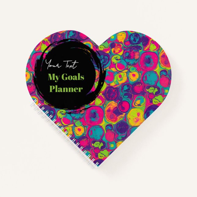 Black | Chic Multicolor Notebook (Front)