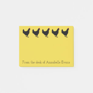 Black Chickens Personalize Post-it Notes