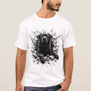 Black Chien 3D Réaliste Royal Luxury T-Shirt