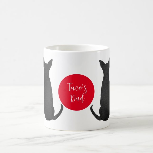 Black Chihuahua for Dad Coffee Mug (Center)