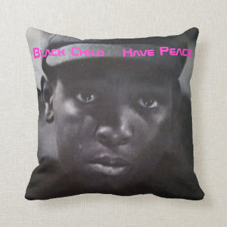 Black Child Throw Pillow