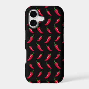 Black chili peppers pattern