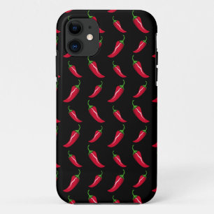 Black chili peppers pattern iPhone 11 case