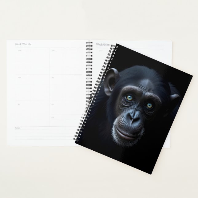 Black Chimpanzee Monkey Planner (Display)