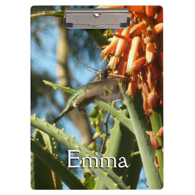 Black-Chinned Hummingbird in Flight Clipboard (Front)