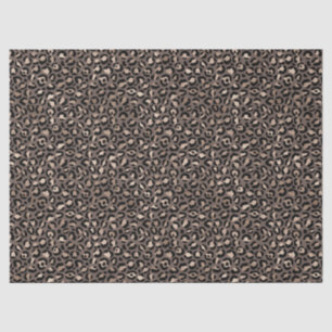 Black Chocolate Brown Bronze Leopard Print  Tissue Paper