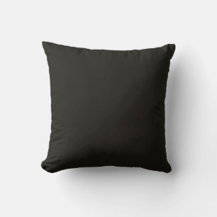 Black chocolate (solid colour)  throw pillow