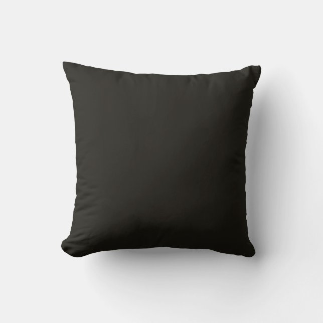 Black chocolate (solid colour)  throw pillow (Front)
