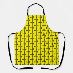 Black Christian cross Apron