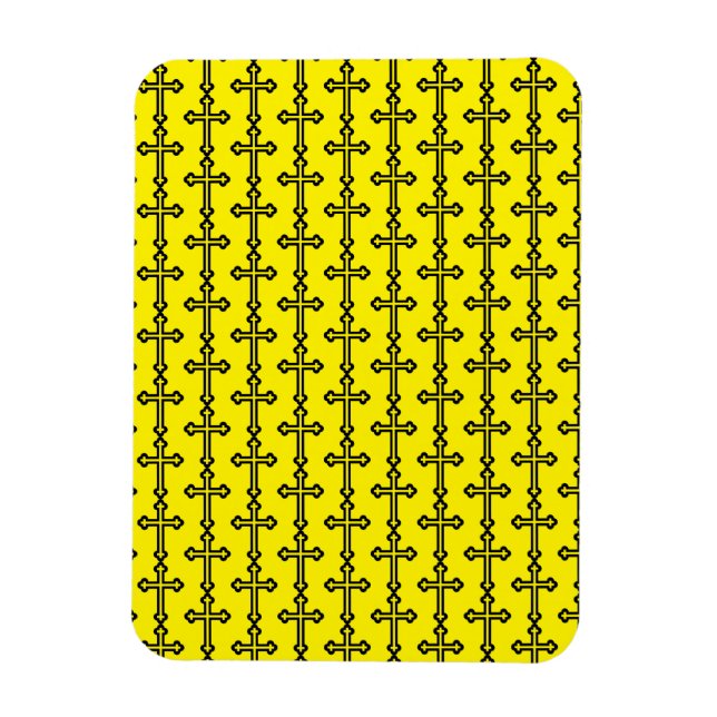 Black Christian cross Magnet (Vertical)