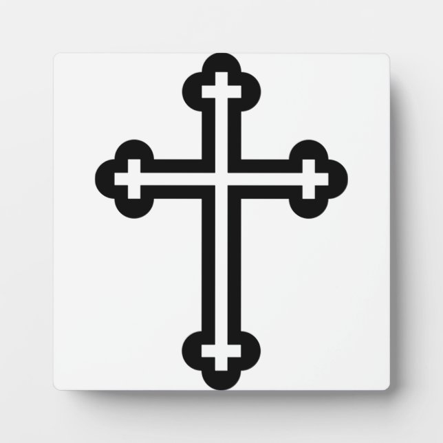 Black Christian cross Plaque (Front)