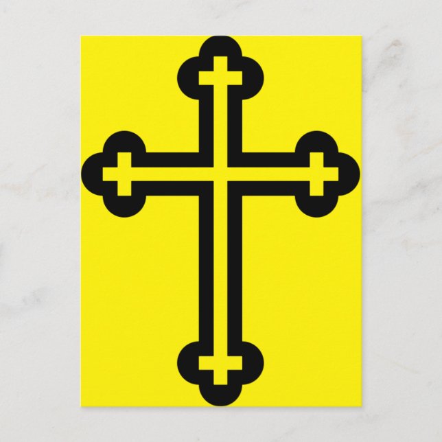 Black Christian cross Postcard (Front)