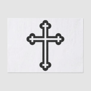 Black Christian cross Tissue Paper