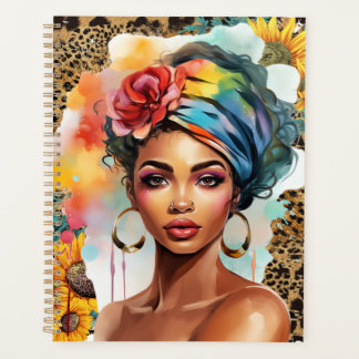 Black Christian woman African American melanin sis Planner