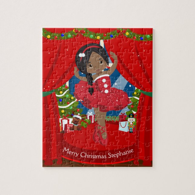 Black Christmas Ballerina Jigsaw Puzzle (Vertical)