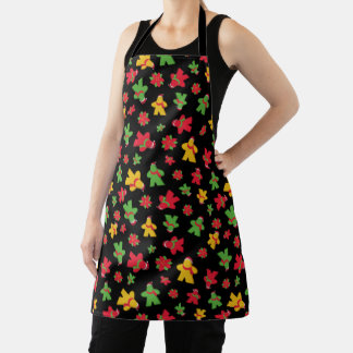Black Christmas Meeple Gamer Apron