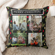 Black Christmas Patterns  4 Photo Collage