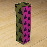 Black Christmas Tree, Yellow Pink & Green Wine Box<br><div class="desc">Black Christmas Tree,  Yellow Pink & Green</div>