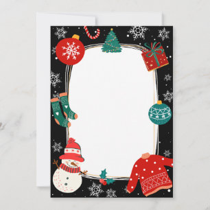 Black christmas wonderland  card