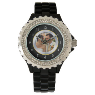 Black Chrome Keepsake Photo Template Watch