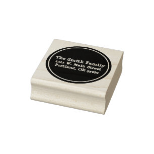 Black circle custom stamp