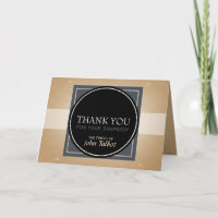 Black Circle Square Tags Sympathy Thank you