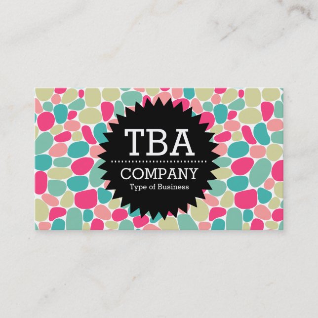 Black Circle Star v2 - Abstract 160417 - Colours v Business Card (Front)