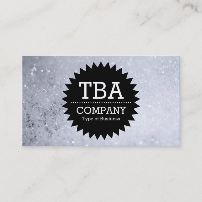 Black Circle Star v2 - Soap Bubbles Business Card (Front)