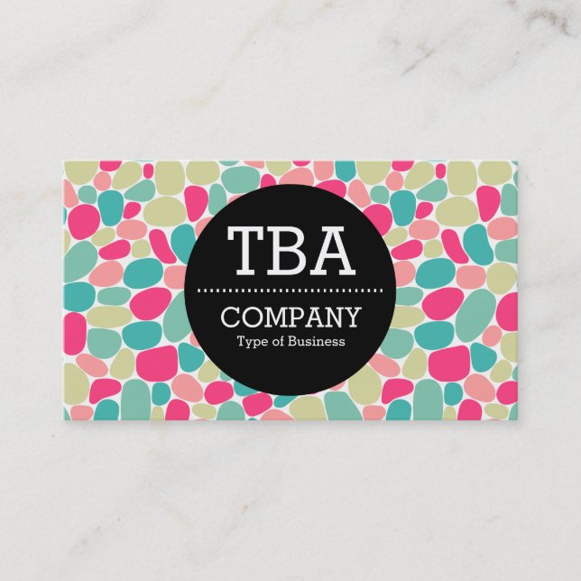 Black Circle v2 -Abstract 160417 - Colours Business Card (Front)