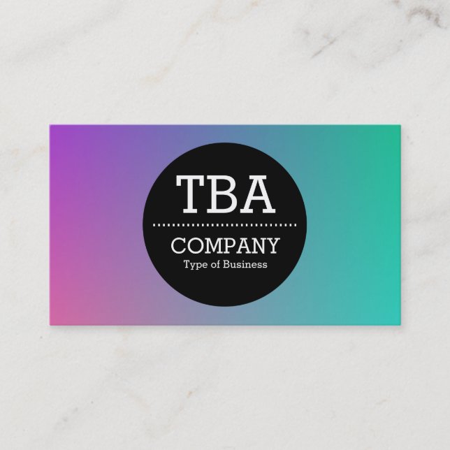 Black Circle v2 - Colour Transition Business Card (Front)