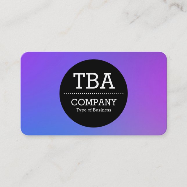 Black Circle v2 - Soft Gradient Business Card (Front)