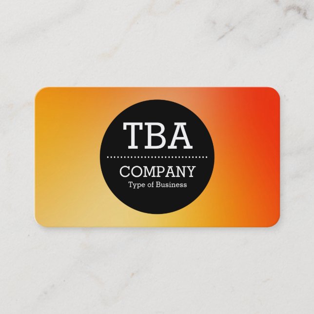 Black Circle v2 - Soft Gradient Business Card (Front)