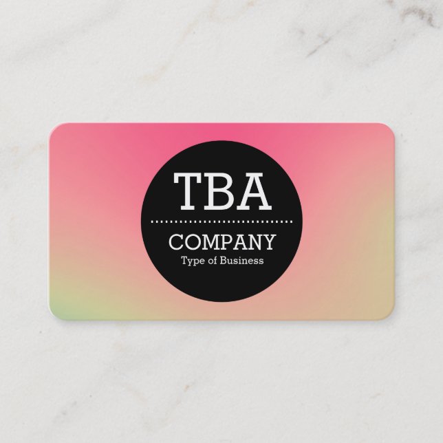 Black Circle v2 - Soft Gradient Business Card (Front)