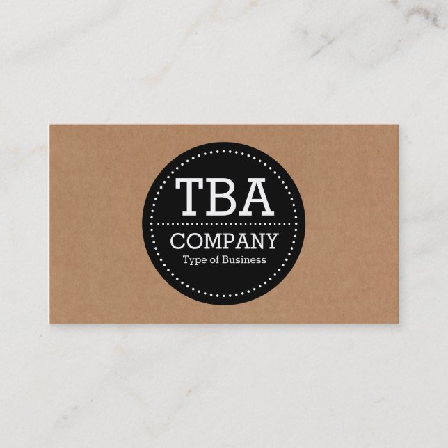 Black Circle v3 - Cardboard Box Business Card (Front)