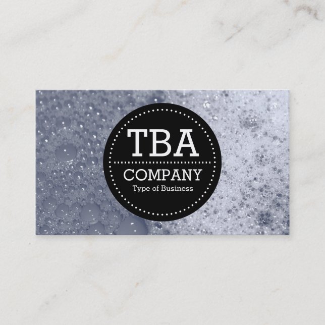 Black Circle v3 - Soap Bubbles 03 Business Card (Front)