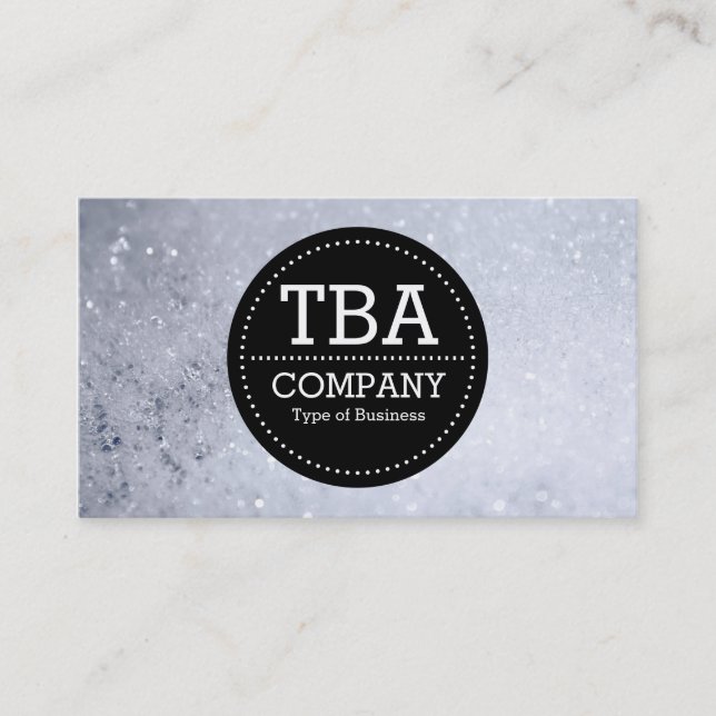 Black Circle v3 - Soap Bubbles Business Card (Front)