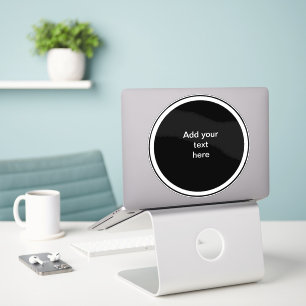 Black circle with white circle frame TEMPLATE, 