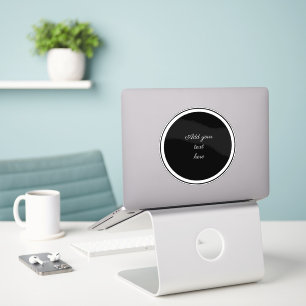 Black circle with white circle frame TEMPLATE, 