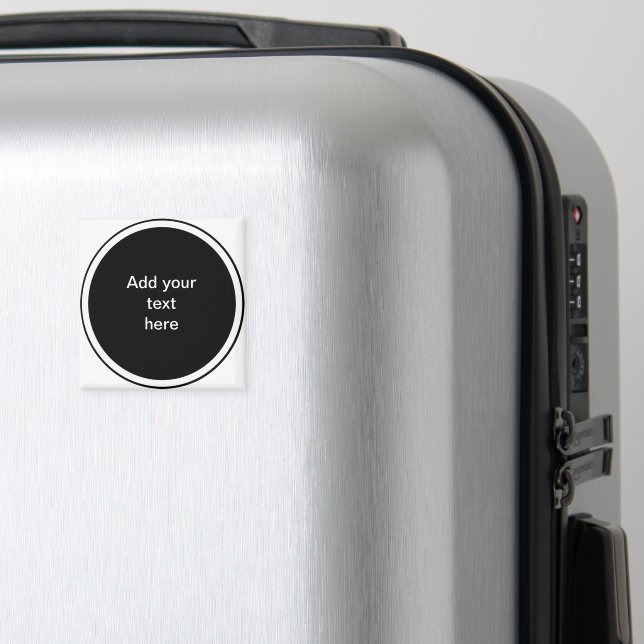 Black circle with white circle frame TEMPLATE,  Magnet (In Situ (Luggage))