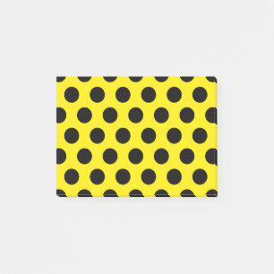 Black Circles on Yellow Background Post-it Notes