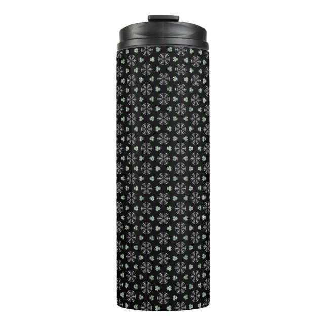 Black Circular Delight Thermal Tumbler (Front)