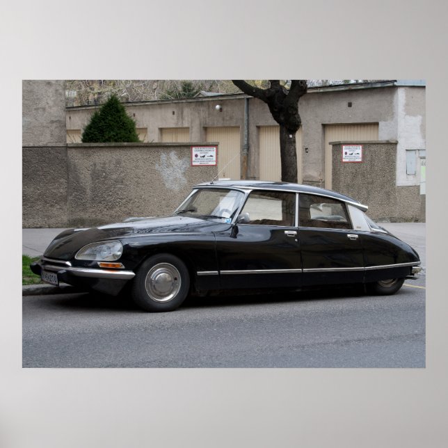 Black Citroën DS Poster (Front)