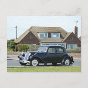 Black Citroen Traction Avant Postcard