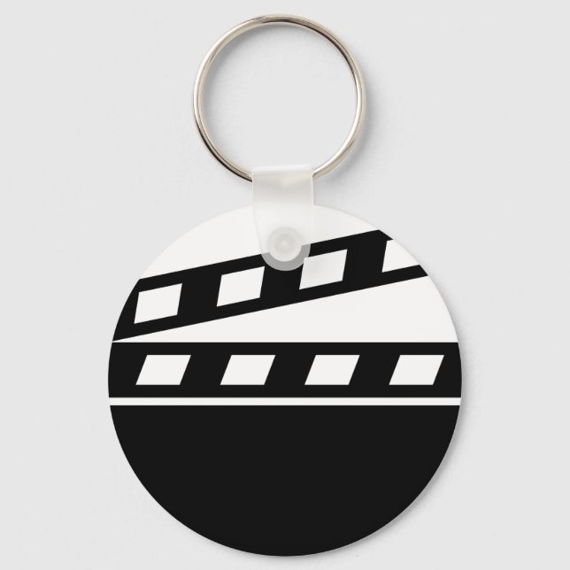 Black Clapperboard Keychain (Front)