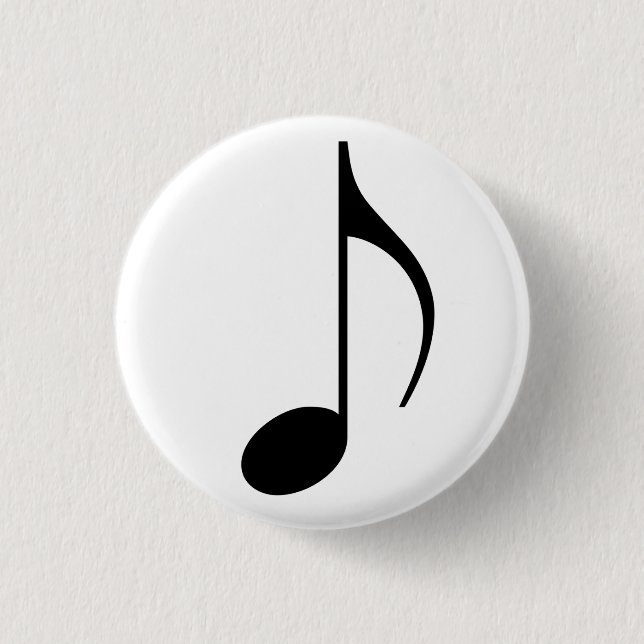 Black Clasp Brooch 1 Inch Round Button (Front)