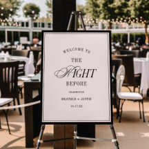 Black Classic Modern Rehearsal Dinner Welcome