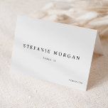 Black Classic Wedding Meal Choice Place Card<br><div class="desc">Elevate your wedding reception with our customizable wedding place cards, designed to add a personal touch to your special day. They feature classic typography and a heart accent. Add your guests' names, their meal choice, the wedding date or a special message. Transform your reception tables into a stunning display of...</div>