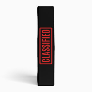 Black Classified 3 Ring Binder